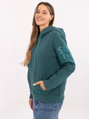 Modna niebieska bluza z kapturem
