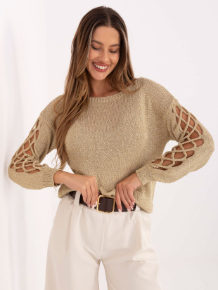 Elegancki złoty sweter